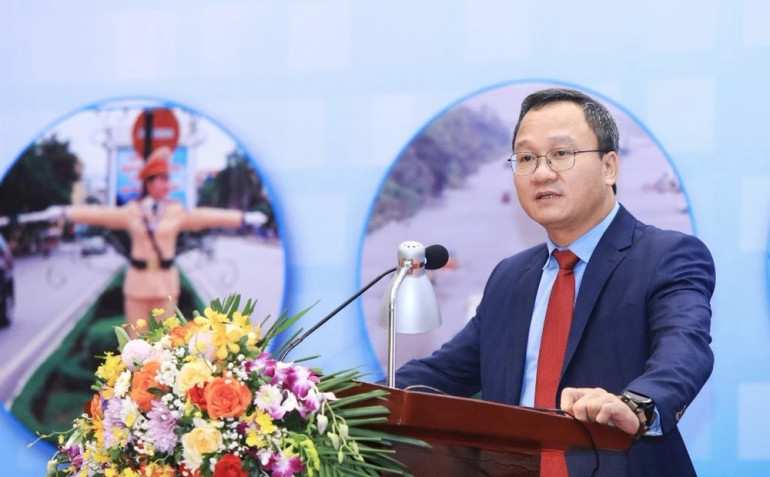 Phó Chủ tịch chuyên trách Ủy ban ATGT Quốc gia Khuất Việt Hùng. (Ảnh: Tuấn Anh/TTXVN)