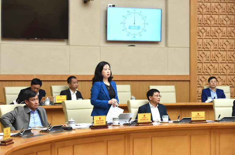 Bộ trưởng Y tế Đào Hồng Lan phát biểu.