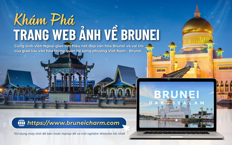 Trang web thông tin về Brunei do sinh viên Học viện Ngoại giao thiết kế Bruneicharm.com