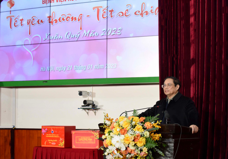 Thủ tướng Phạm Minh Chính phát biểu tại buổi làm việc.