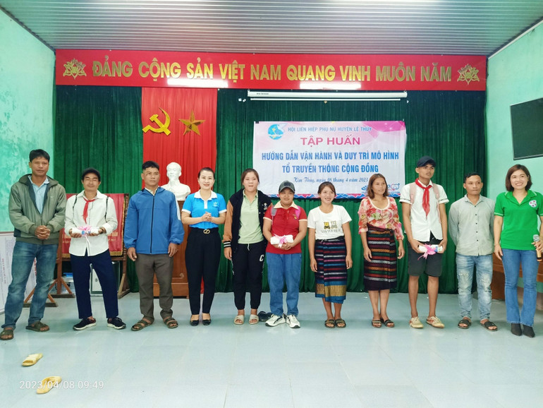 Tập huấn tổ truyền thông cộng đồng tại xã Kim Thủy, huyện Lệ Thủy (Quảng Bình).