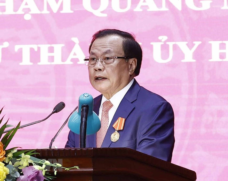 Ông Phạm Quang Nghị phát biểu. Ông Phạm Quang Nghị phát biểu.