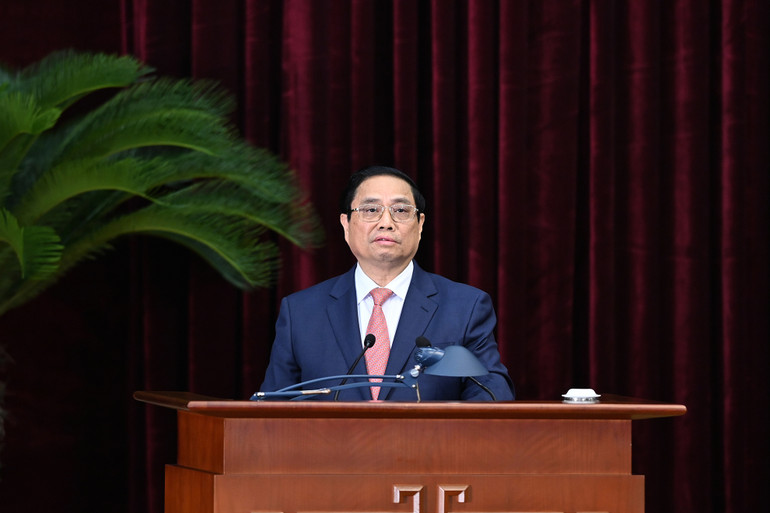 Thủ tướng Chính phủ Phạm Minh Chính phát biểu tại hội nghị.