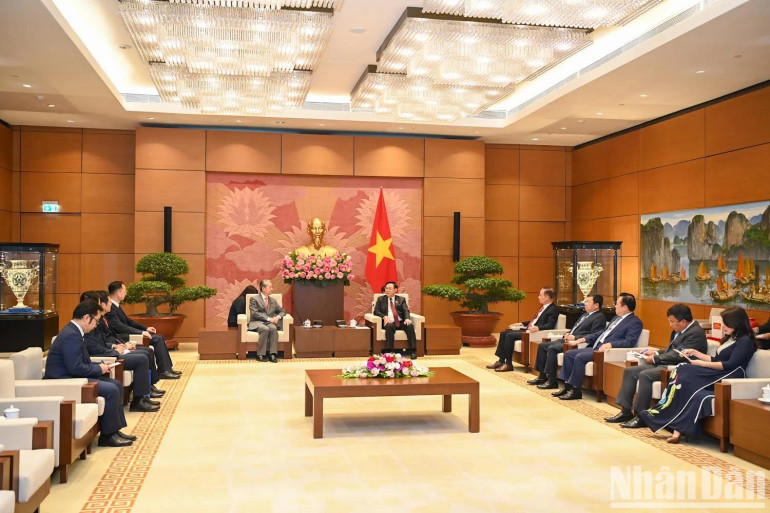 Quang cảnh buổi tiếp tại Nhà Quốc hội.