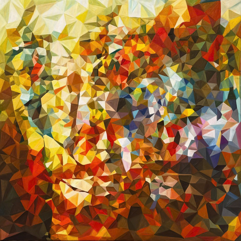 Tranh đa giác của họa sĩ Nguyễn Thu Thủy. Tranh đa giác của họa sĩ Nguyễn Thu Thủy.