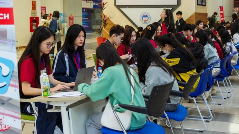 Học sinh được tham gia bài test để lựa chọn ngành học phù hợp với điểm mạnh của bản thân.