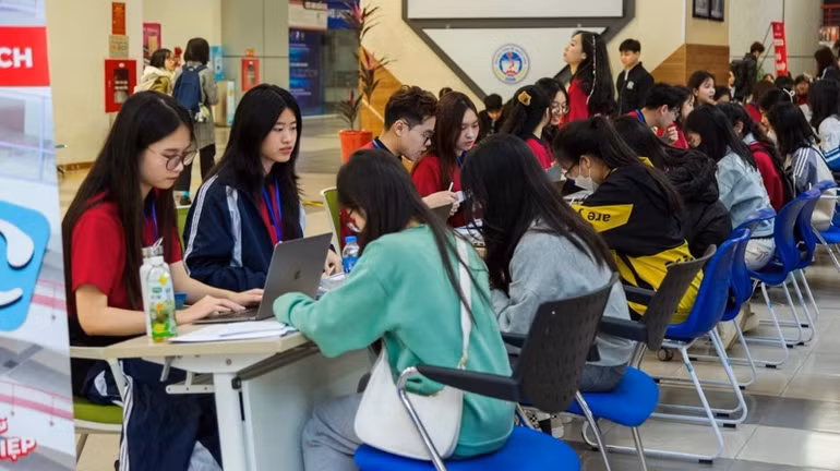 Học sinh được tham gia bài test để lựa chọn ngành học phù hợp với điểm mạnh của bản thân.