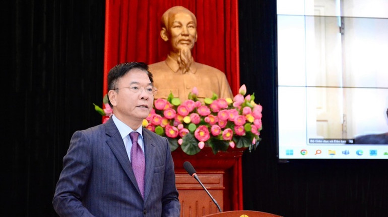 Phó Thủ tướng Chính phủ Lê Thành Long phát biểu chỉ đạo. (Ảnh: NGUYỄN MẠNH)