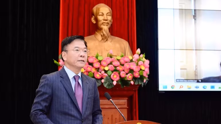 Phó Thủ tướng Chính phủ Lê Thành Long phát biểu chỉ đạo. (Ảnh: NGUYỄN MẠNH)