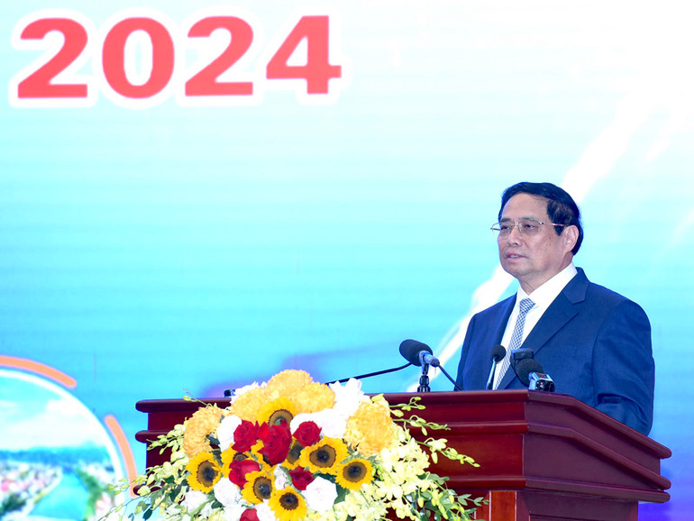 Thủ tướng Phạm Minh Chính phát biểu ý kiến tại hội nghị.