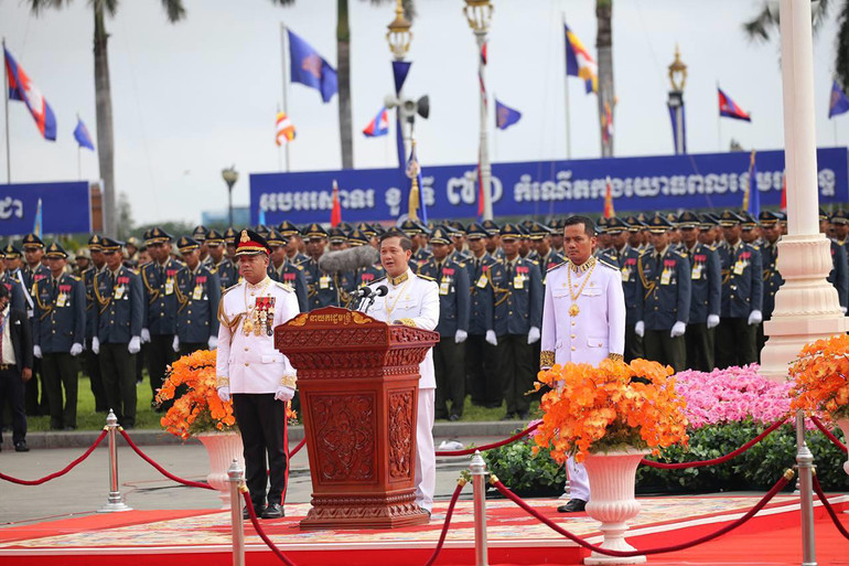 Thủ tướng Chính phủ Samdech Thipadi Hun Manet khẳng định quyết tâm thúc đẩy đất nước phát triển mạnh mẽ. (Ảnh: Fresh News)