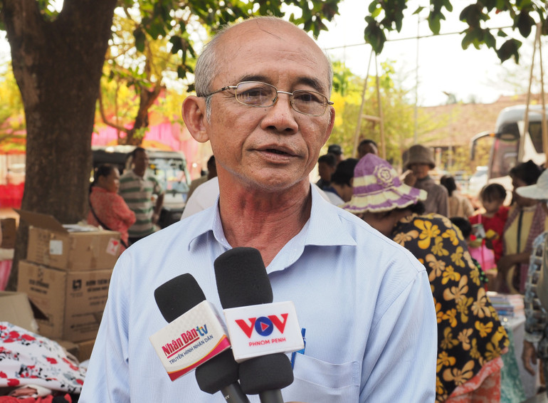 Ông Trần Văn Sách, Chủ tịch Chi hội Khmer-Việt Nam tỉnh Kratie. (Ảnh: Nguyễn Hiệp) Ông Trần Văn Sách, Chủ tịch Chi hội Khmer-Việt Nam tỉnh Kratie. (Ảnh: Nguyễn Hiệp)