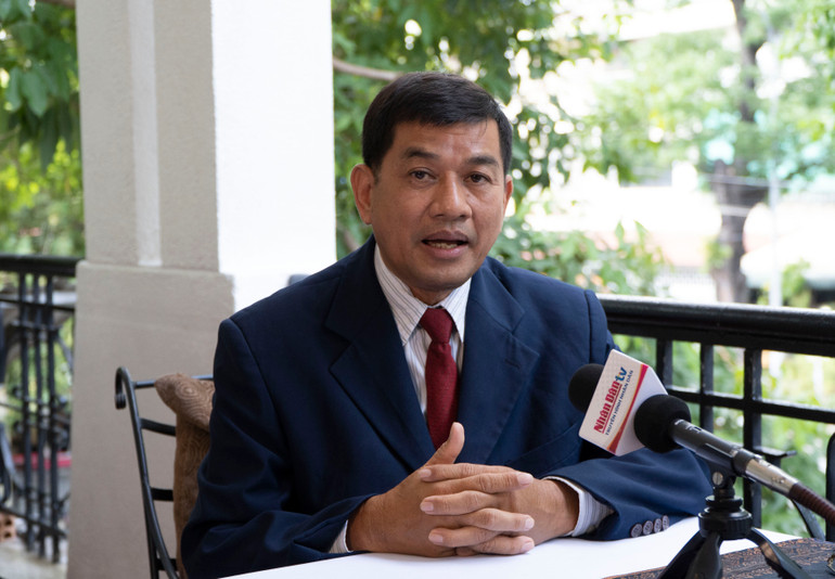 Tiến sĩ Ka Mathul đánh giá cao những thành tựu to lớn của Việt Nam trong những năm qua dưới sự lãnh đạo của Đảng, đứng đầu là Tổng Bí thư Nguyễn Phú Trọng. (Ảnh: NGUYỄN HIỆP)