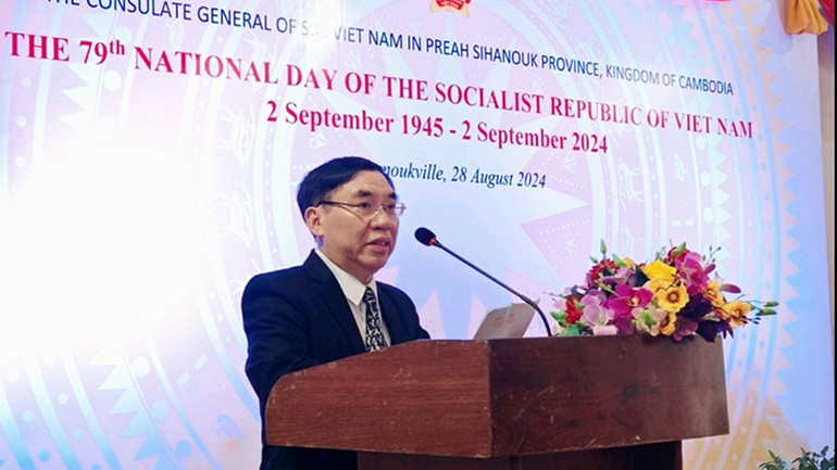 Tổng Lãnh sự Lại Xuân Chiến phát biểu tại sự kiện. (Ảnh: Nguyễn Hiệp)