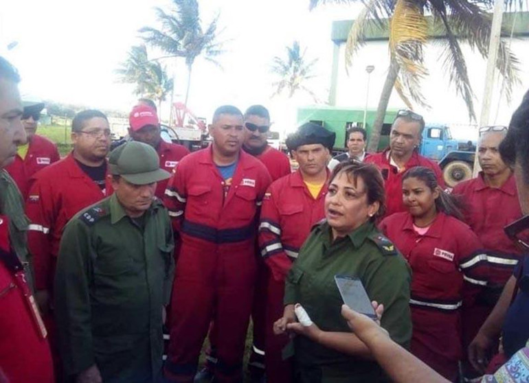 Chính quyền địa phương cảm ơn các chuyên gia Venezuela đã đến giúp Matanzas chiến đấu với giặc lửa.