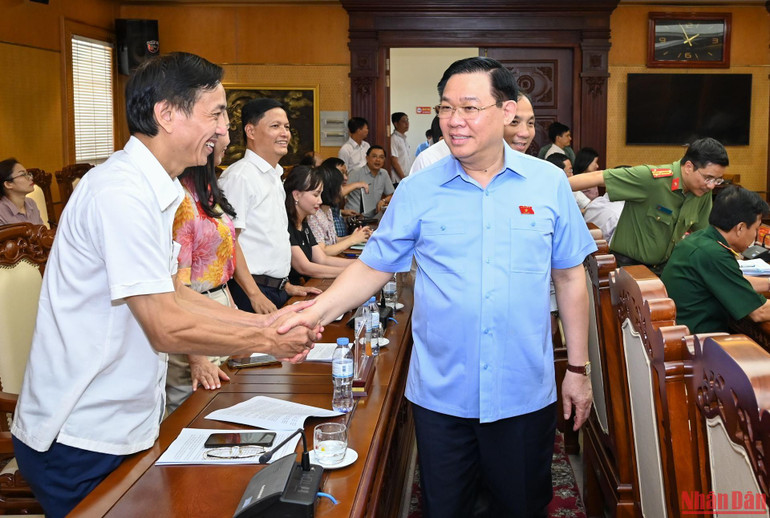 [Ảnh] Chủ tịch Quốc hội Vương Đình Huệ thăm và làm việc tại tỉnh Hà Tĩnh ảnh 1