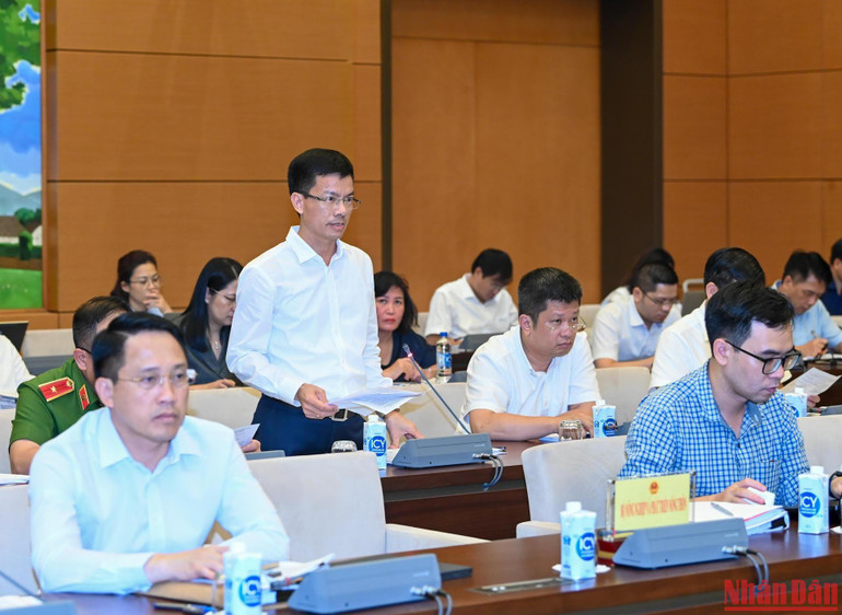 Giám đốc Sở Tài nguyên và Môi trường Bùi Duy Cường giải trình về những vấn đề đoàn giám sát đặt ra.