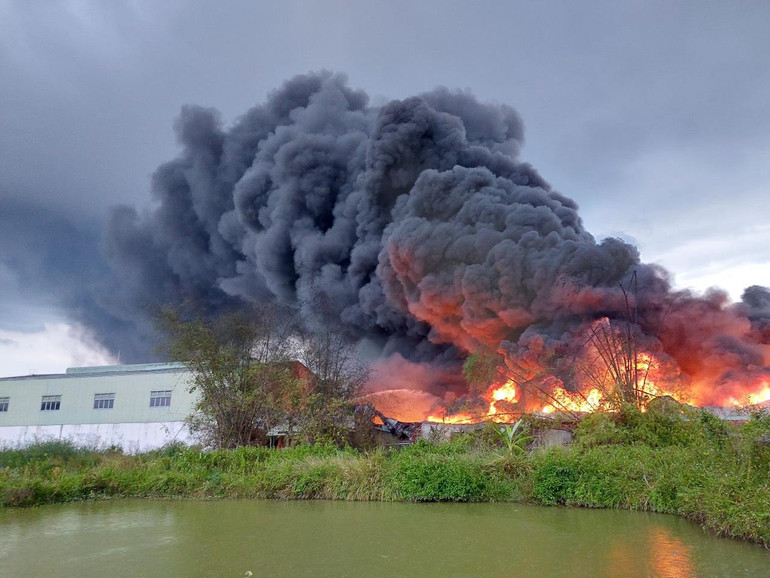 Hiện trường vụ cháy.