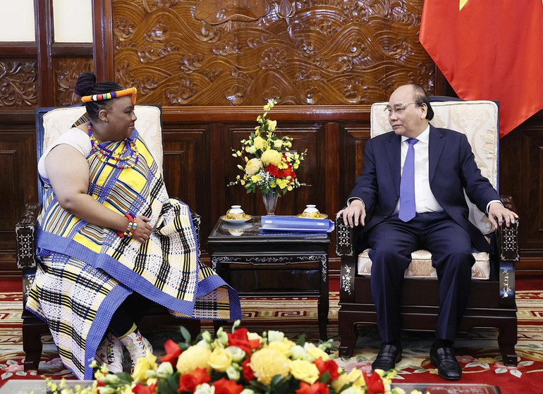 Chủ tịch nước Nguyễn Xuân Phúc tiếp các Đại sứ trình Quốc thư ảnh 1