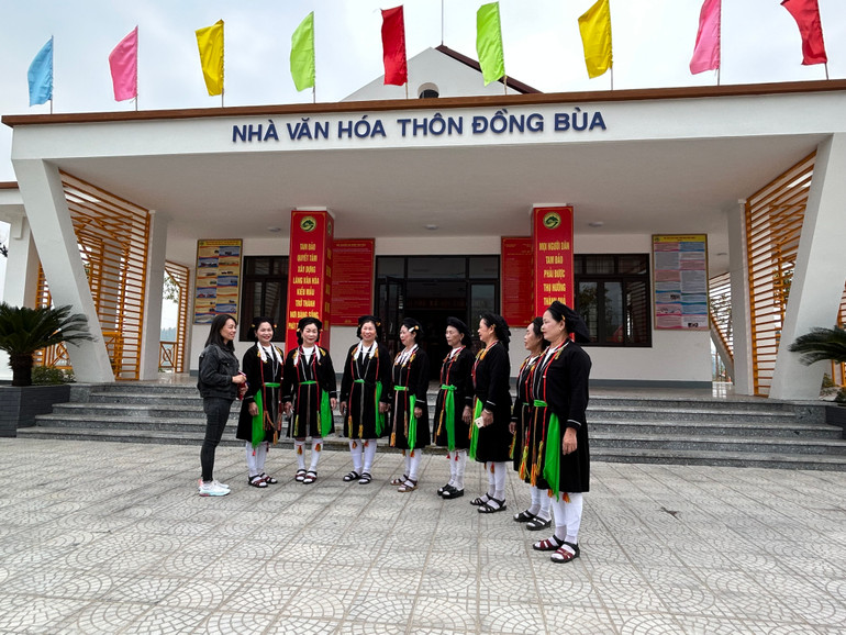 Nhà văn hóa thôn Đồng Bùa mới được xây dựng.