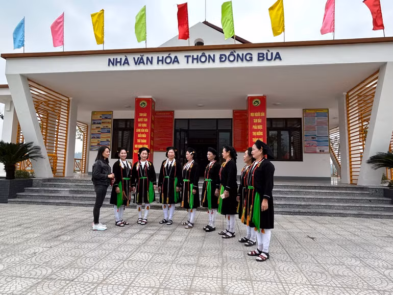 Nhà văn hóa thôn Đồng Bùa mới được xây dựng.