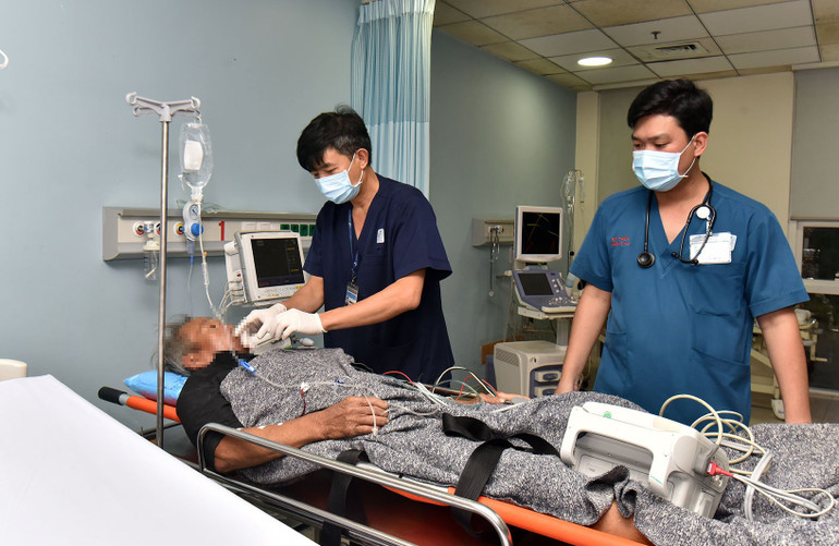 Bệnh nhân đang được tiếp tục điều trị tại Bệnh viện quân y 175. (Ảnh: Bệnh viện cung cấp)