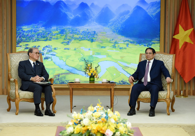 Thủ tướng Phạm Minh Chính và Tổng Thư ký Ban An ninh quốc gia Nhật Bản vui mừng nhận thấy quan hệ Việt Nam-Nhật Bản được hai nước dày công vun đắp đã không ngừng phát triển mạnh mẽ.