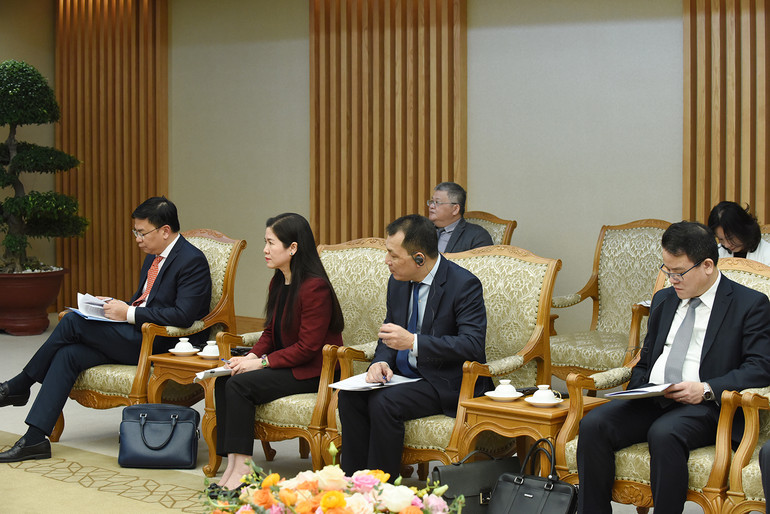 Đại diện lãnh đạo các bộ, ban ngành của chính phủ Việt nam tham dự buổi tiếp.