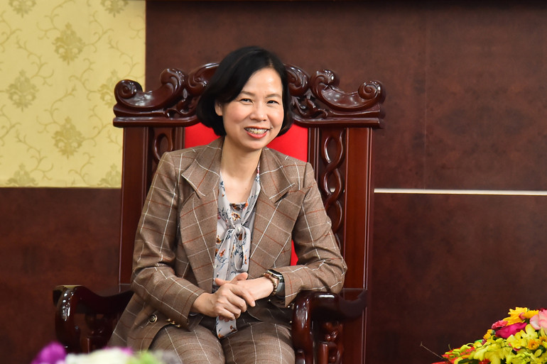 Tổng Giám đốc Thông tấn xã Việt Nam Vũ Việt Trang phát biểu ý kiến tại buổi tiếp. Tổng Giám đốc Thông tấn xã Việt Nam Vũ Việt Trang phát biểu ý kiến tại buổi tiếp.