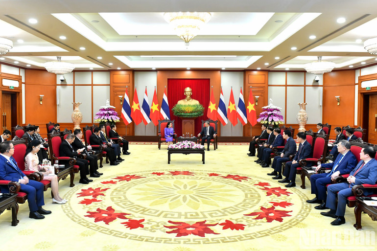 Tổng Bí thư Tô Lâm tiếp Thủ tướng Thái Lan Paetongtarn Shinawatra ảnh 1