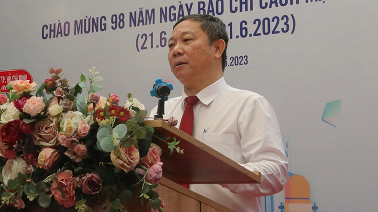 Ông Dương Anh Đức, Phó Chủ tịch Ủy ban nhân Thành phố Hồ Chí Minh phát biểu tại lễ khai mạc.