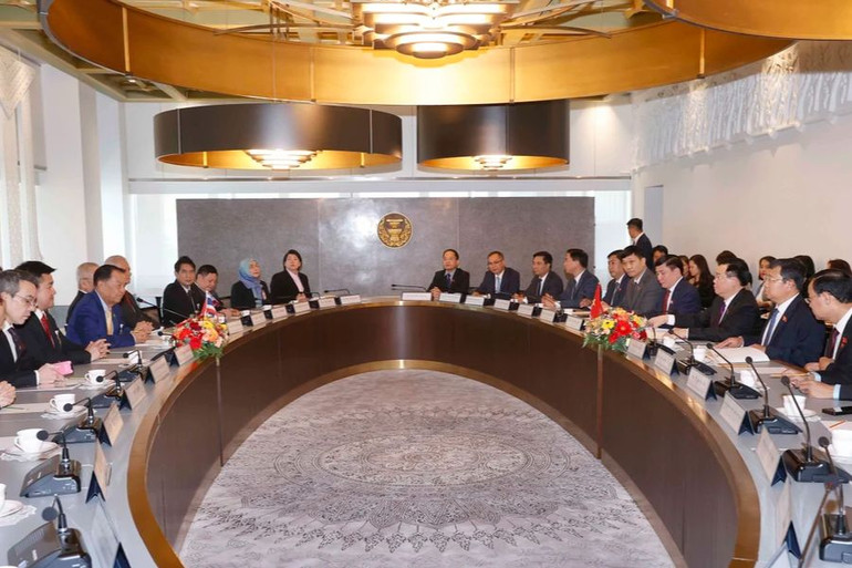 Quang cảnh hội đàm. (Ảnh: TTXVN)