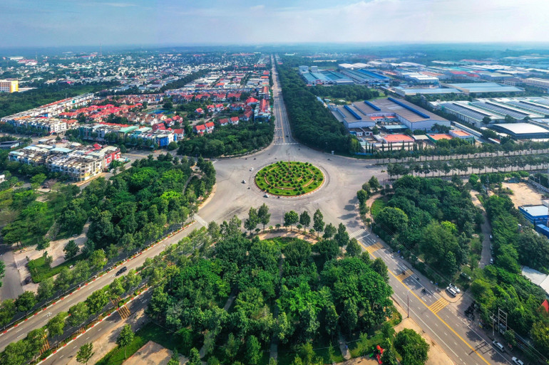 Khu công nghiệp - đô thị và dịch vụ Mỹ Phước 3 ở thị xã Bến Cát, tỉnh Bình Dương.