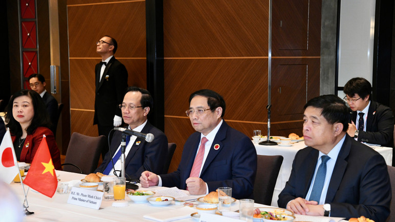 Thủ tướng Phạm Minh Chính phát biểu ý kiến tại buổi làm việc.