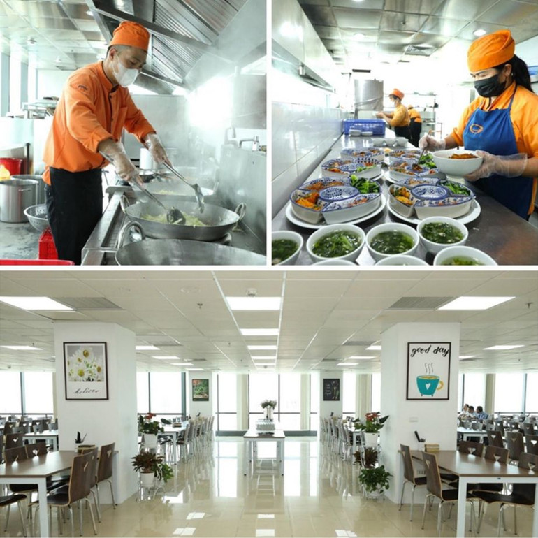Bên cạnh đó, việc đảm bảo an toàn thực phẩm tại các khu vực bếp, nhà ăn, căng tin cũng đặc biệt được quan tâm sát sao; thực đơn luôn được thay đổi và đảm bảo dinh dưỡng, ấm nóng, tươi ngon mỗi ngày. Bên cạnh đó, việc đảm bảo an toàn thực phẩm tại các khu vực bếp, nhà ăn, căng tin cũng đặc biệt được quan tâm sát sao; thực đơn luôn được thay đổi và đảm bảo dinh dưỡng, ấm nóng, tươi ngon mỗi ngày.