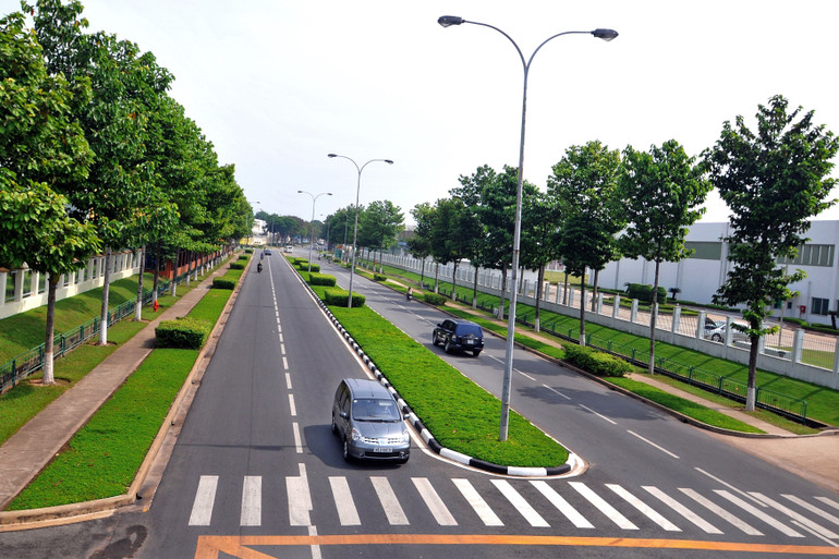 Một góc Khu công nghiệp Việt Nam - Singapore tại Bình Dương.