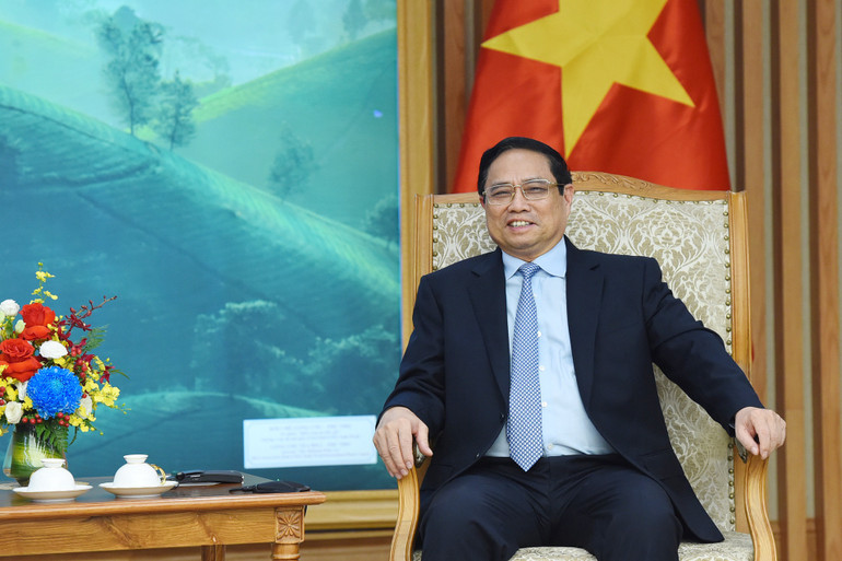 Thủ tướng Phạm Minh Chính phát biểu tại buổi tiếp. Thủ tướng Phạm Minh Chính phát biểu tại buổi tiếp.