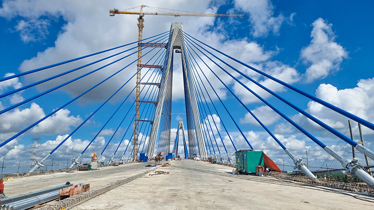 Cầu Mỹ Thuận 2 dự kiến đưa vào sử dụng năm 2023.