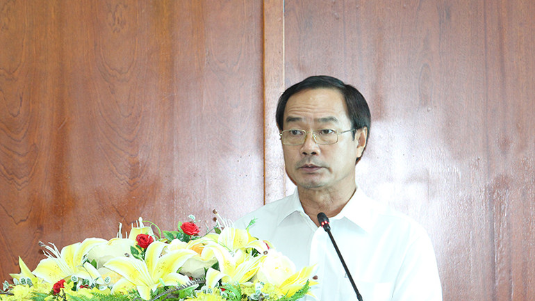 Phó Giám đốc Sở Thông tin và Truyền thông Huỳnh Hoàng Thành phát biểu tại buổi lễ trao giải.