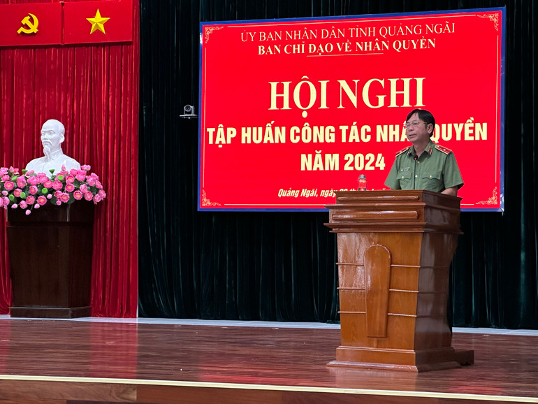 Thiếu tướng Nguyễn Văn Kỷ, Phó Cục trưởng Cục Đối ngoại, Phó Chánh Văn phòng Thường trực về Nhân quyền Chính phủ khẳng định nhân quyền là công tác chung của cả hệ thống chính trị. (Ảnh: BTC)