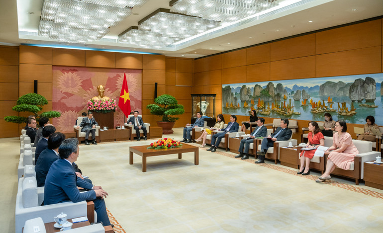 Quang cảnh buổi tiếp. (Ảnh: Duy Linh)