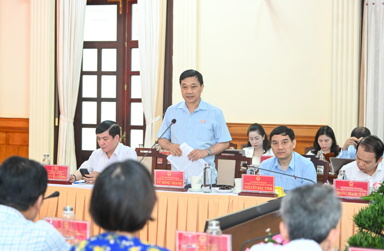 Chủ nhiệm Ủy ban Kinh tế Vũ Hồng Thanh phát biểu tại buổi làm việc.