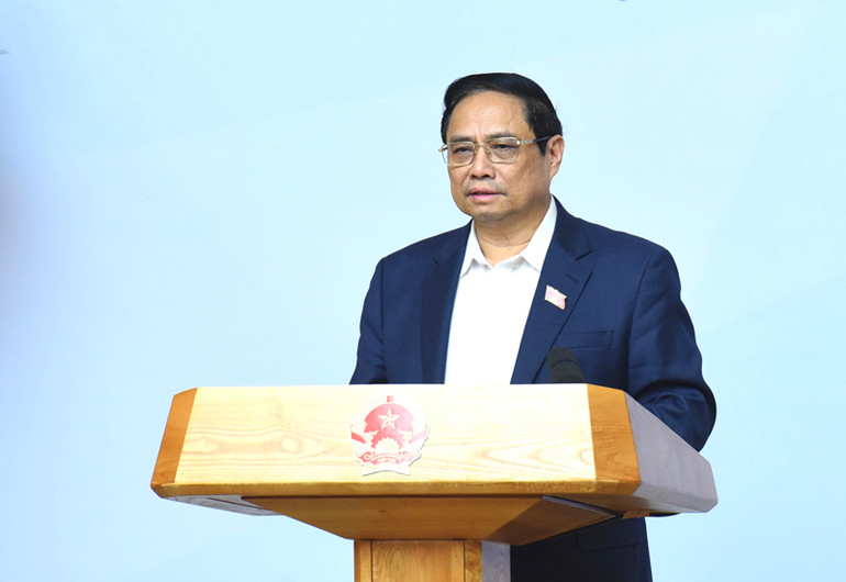 Thủ Tướng Phạm Minh Chính phát biểu chỉ đạo hội nghị.