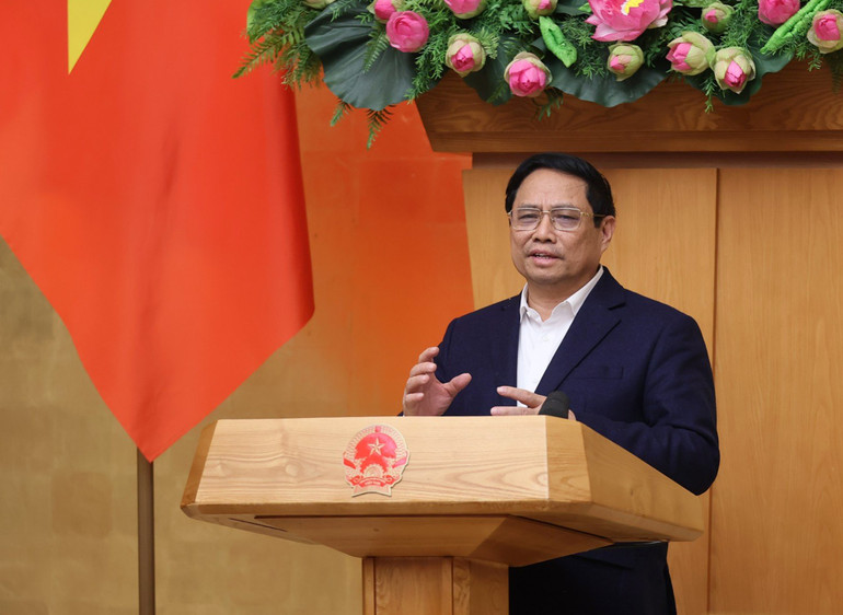 Thủ tướng Phạm Minh Chính phát biểu tại Phiên họp Chính phủ chuyên đề xây dựng pháp luật tháng 12.