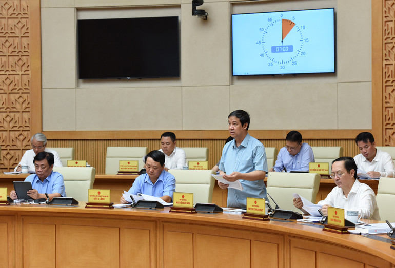 Bộ trưởng Giáo dục và Đào tạo Nguyễn Kim Sơn phát biểu.