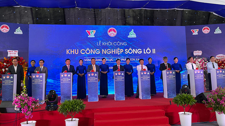 Khởi công Khu công nghiệp Sông Lô II. Khởi công Khu công nghiệp Sông Lô II.