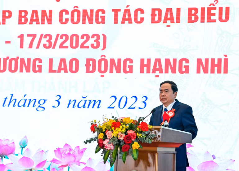 Phó Chủ tịch Thường trực Quốc hội Trần Thanh Mẫn phát biểu tại lễ kỷ niệm.