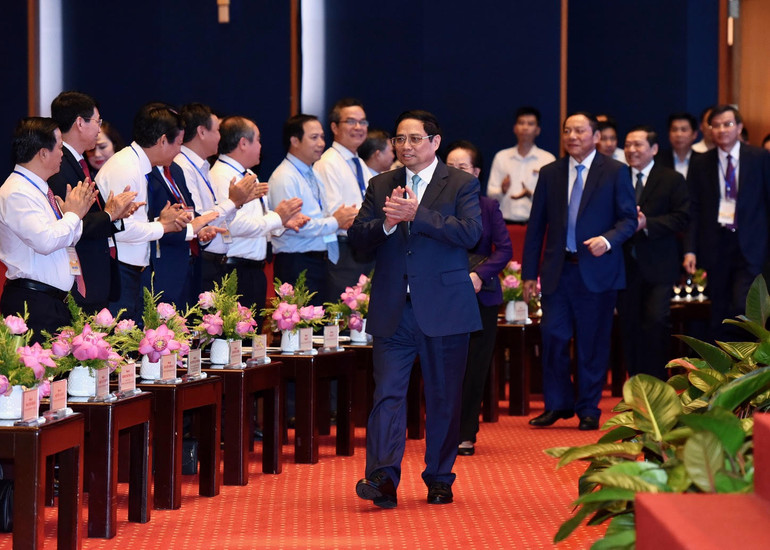 Thủ tướng Phạm Minh Chính dự Hội nghị Tuyên dương gương điển hình tiên tiến trong lĩnh vực văn hóa toàn quốc năm 2023.