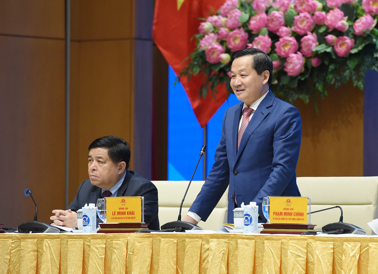 Phó Thủ tướng Lê Minh Khái phát biểu. Phó Thủ tướng Lê Minh Khái phát biểu.