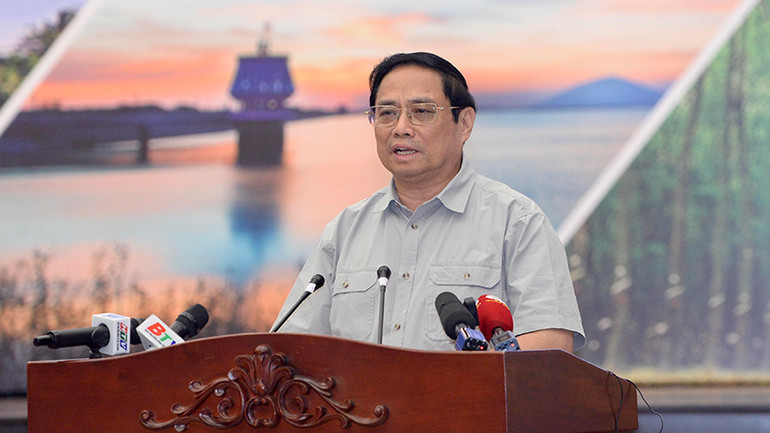 Thủ tướng Phạm Minh Chính phát biểu ý kiến tại Hội nghị.